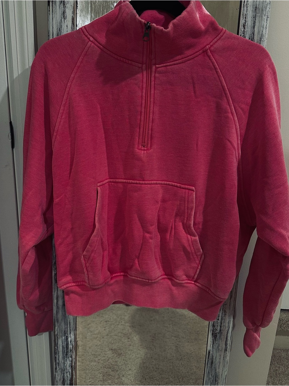 Panache Women's Half-Zip Pullover Hoodie - Bright Pink